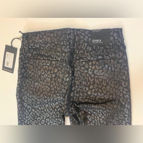 NWT Revolve Black Orchid Coated Leopard Skinny in Cat's Meow, size 25 (R) - Picture 3 of 12